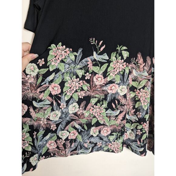 J. Jill Wearever Floral Hummingbird Print A-line Tunic - Picture 4 of 8